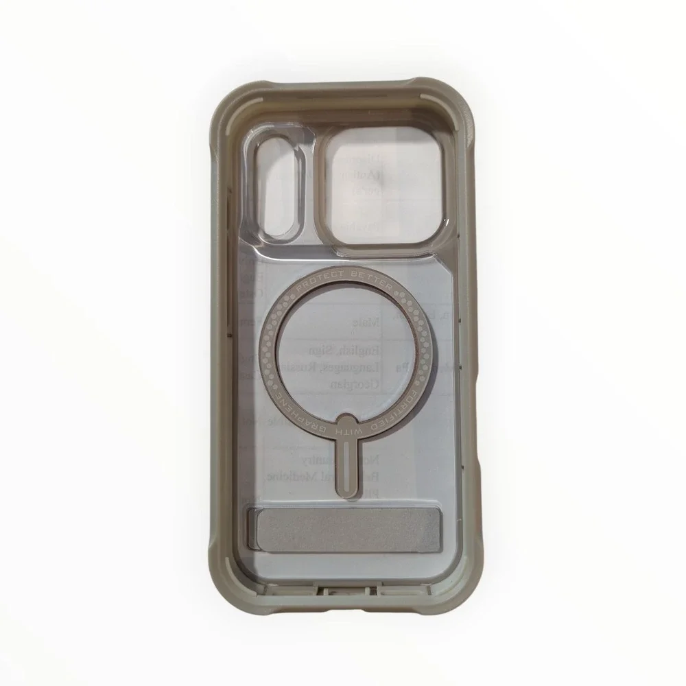 V6-O ZAGG Rainier Ultimate Protection Kickstand Case For iPhone 17 Pro Sandstone